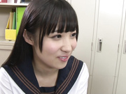 [HND-408] 止不住的乳頭責備淫語和打樁活塞！喜歡惡作劇中出JK3本番 栄川乃亜 - 1of5