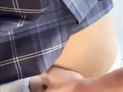 试衣间偷情险被发现，JK制服喊爸爸爽爆