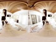 Gorgeous Asian babe sucking a cock like a hungry lamprey